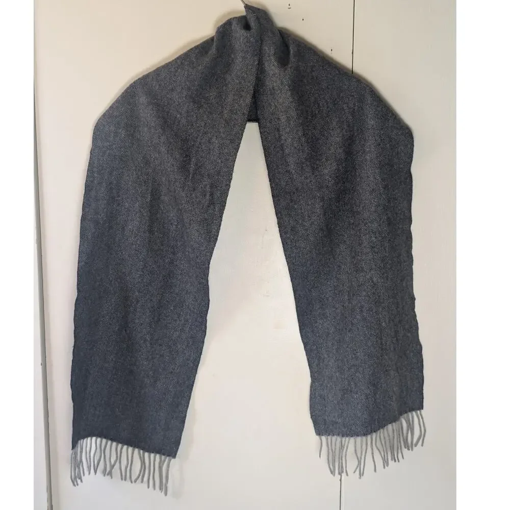 Edinburgh 100% Lambswool Tartan Grey Scarf